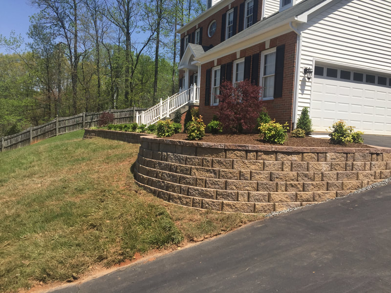 Wallstone retaining walls with raised beds. 